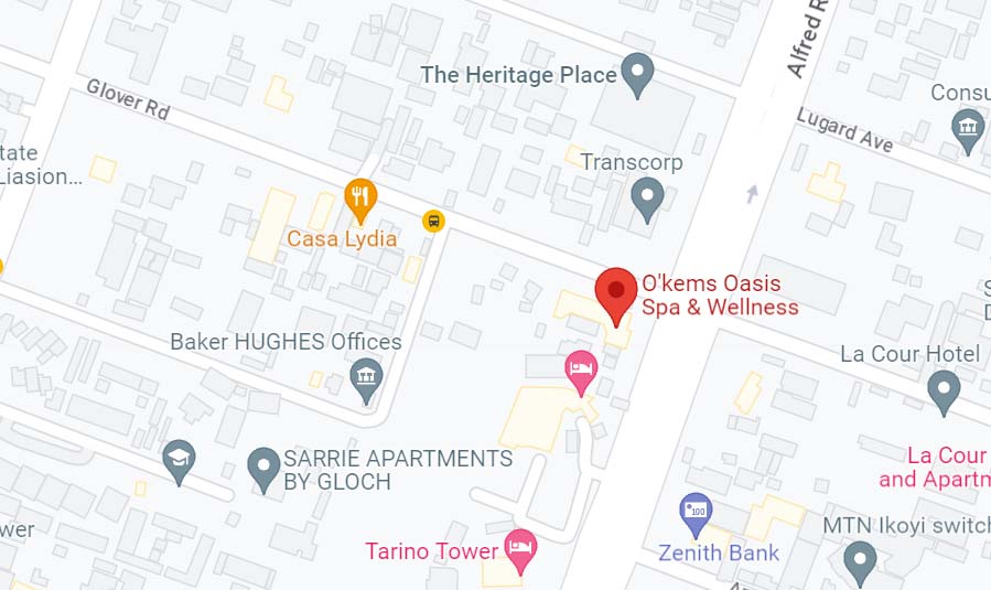 O'kems Oasis Spa Map